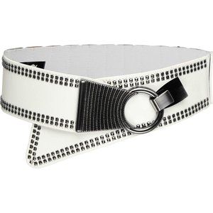 Black Butterfly Wide Elastic Stretch Retro Metal Interlock Buckle Belt